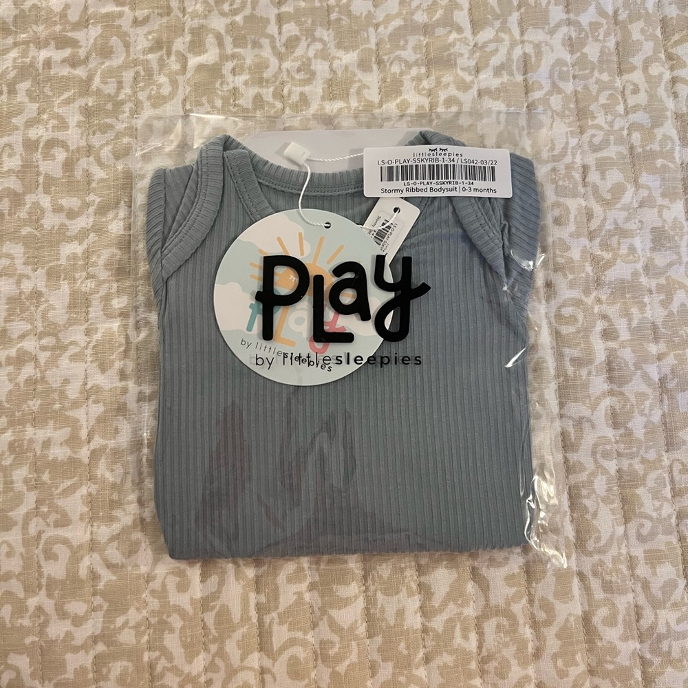 Little Sleepies Stormy Play Ribbed Bodysuit 0-3 months